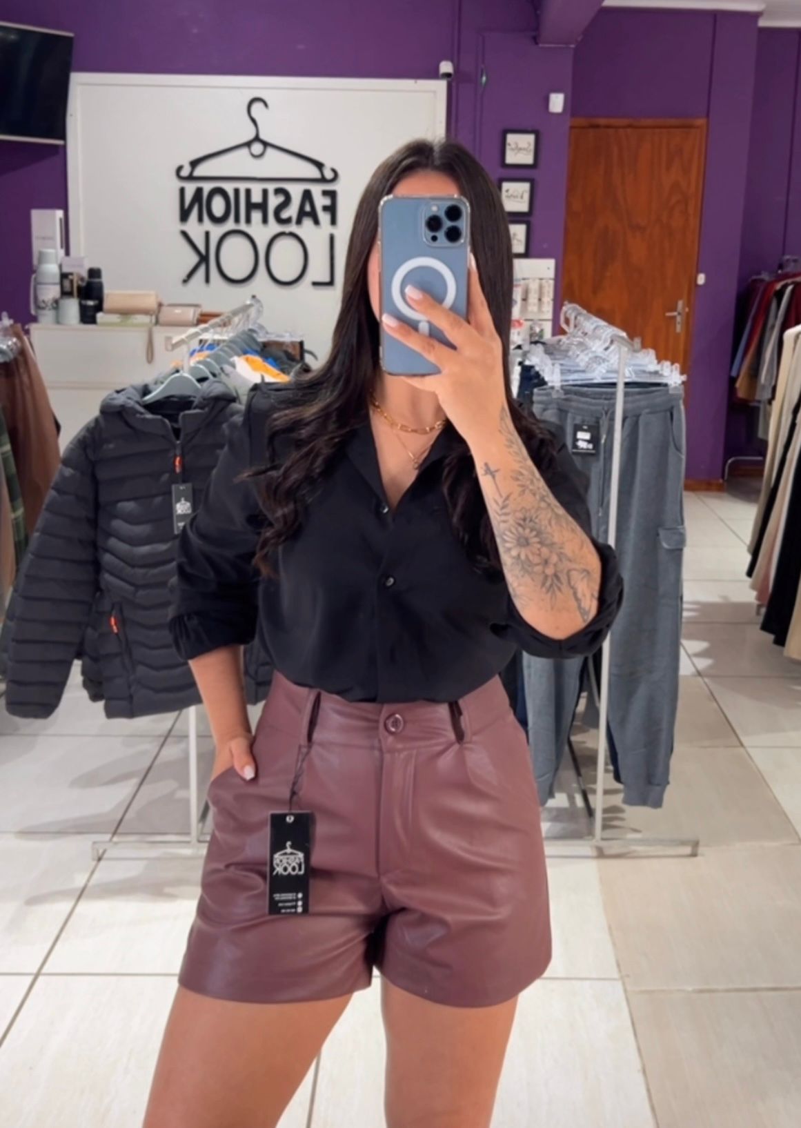 Short en ecocuero - Imagen 3