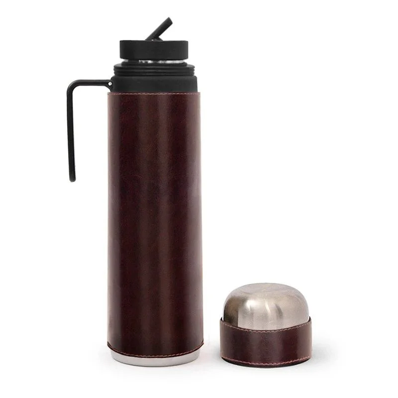 Termo forrado en símil cuero - Imagen 2