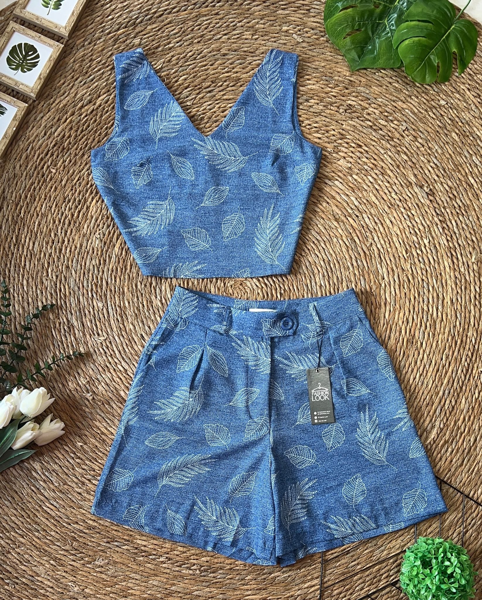 Conjunto top y bermuda