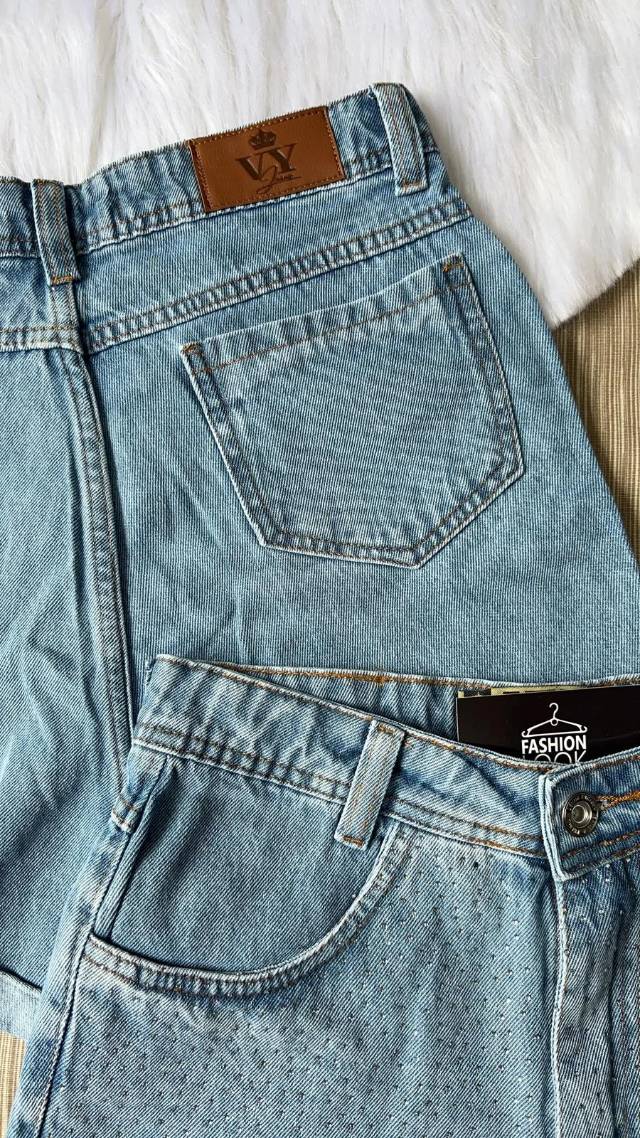 Short de Jeans con brillo - Imagen 2